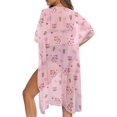 thumbnail image 1 of DISNIMO Cow Strawberry Heart Print Women Casual Swimsuit Cover Ups Long Kimono Cardigan Swimwear Coverup Summer Beach Hawaii Bathing Suit Cover up, 1 of 6