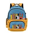 thumbnail image 1 of DISNIMO Cute Cartoon Cat Print School Backpack, Large Capacity Bookbag with Multi Compartments & Side Pockets for Primary & Middle School Students Daily Use, 1 of 7