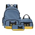 thumbnail image 1 of DISNIMO Cute Cat Print School Backpack for Teen Girls, Set of 3, Lightweight Kids Backpack Set with Lunch Bag Pencil Case, 17 Inch Large School Students Bookbag Travel Daypack, 1 of 7