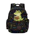 thumbnail image 1 of DISNIMO Cute Crocodile Math Print 17 Inch Lightweight School Backpack, Multi-pocket Bookbag with Adjustable Shoulder Straps for Elementary Middle School Students Daily Use, 1 of 7