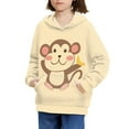 thumbnail image 1 of DISNIMO Cute Monkey Hoodie Kids 6-7 Pullover Hoodies for Boys and Girls Matching Hoodies for Friends Sweatshirt Hoodie Sweatshirts for Girls Streetwear Tops Hoodie with Front Pocket Fall, 1 of 7