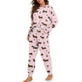 thumbnail image 1 of DISNIMO Dachshund Paw Printed Women's 2 Piece Lounge Sets Fashion Long Sleeve Sleepwear with Long Pajama Pant Set Crew Neck Pajama Outfits, M, 1 of 7