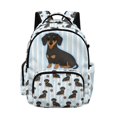 thumbnail image 1 of DISNIMO Dachshund Print 17 Inch School Backpack for Boys Girls, Multi Compartments Bookbag for Elementary & Middle School Students Lightweight Travel Daypack, 1 of 7