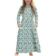 thumbnail image 1 of DISNIMO Daisy Colorful Girls Long Sleeve Dress size 5-6 Dress for Girls Long Sleeve Dress with Pockets for Kids Holiday Dresses for Girls Swing Dress Long Sleeves Fall Floral Midi, 1 of 7