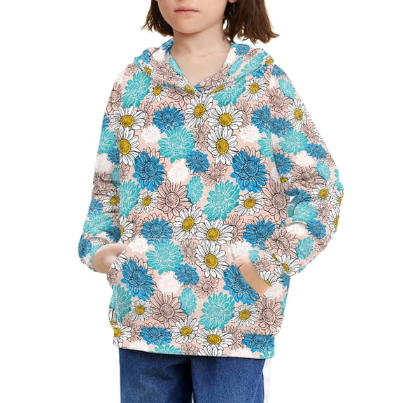 DISNIMO Daisy Hoodie Girls Kids Hoodies Girls 8-10 Hoodie Sweatshirts Hooded Sweatshirt for Boys 6-7 Girl Streetwear Hoodie with Pockets Children Hoodies Girls Clothing Pullover