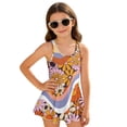 thumbnail image 1 of DISNIMO Daisy Stripe Printed Girls Swimsuits One-Piece Swimwear Quick Dry Bathing Suit with Skirt Soft Breathable Sleeveless Swim Dress, 1 of 8
