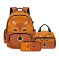 thumbnail image 1 of DISNIMO Deer Printed Backpack and Lunch Box Set for Kids, 17 Inch Large School Backpack with Pencil Case, Lightweight Portable Student Bag for Girls 10-12, Back to School Supplies, 1 of 7