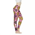 thumbnail image 1 of DISNIMO Dog Paw Printed High Waisted Workout Leggings for Women, Soft Workout Yoga Pants Tummy Control Yoga Pants Leggings for Sports, Pink, S, 1 of 6