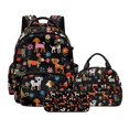 thumbnail image 1 of DISNIMO Dogs Floral Printed School Backpack for Kids Boys, 3pcs Backpack Set with Lunch Box & Pencil Pouch, Large 17 Inch Bookbag Travel Daypack for Elementary Primary Middle School Students, 1 of 7