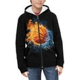 thumbnail image 1 of DISNIMO Fire Basketball Hoodie Boys Hoodies Size 6-7 Hoodies Boys Sweatshirt Hoodie Jacket for Girls Hooded Sweatshirts Zip Up Hoodies Little Kids Graphic Hoodies Coat Children Fall Casual Wear, 1 of 7