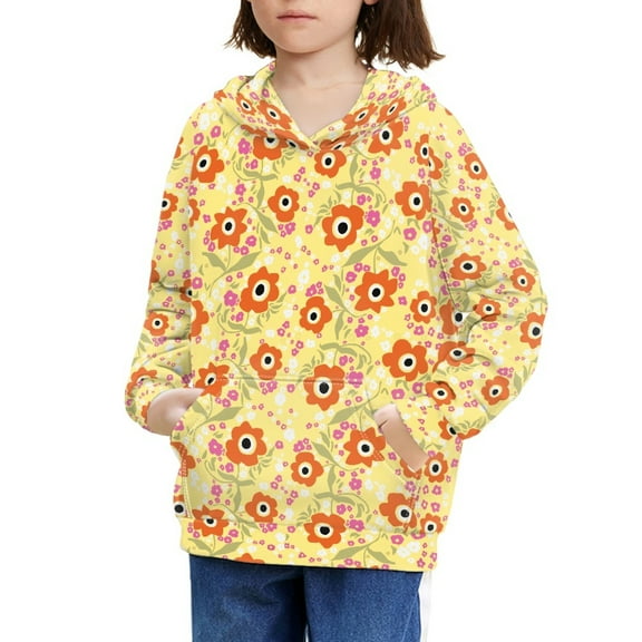 DISNIMO Floral Print Hoodie Girls 14-16 Hoodie Sweatshirts for Teenagers Hoodies Sweatshirt for Girls and Girls Matching Hoodies Children Streetwear Hoodies Boys Fall Clothes Youth Clothing Soft