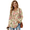 thumbnail image 1 of DISNIMO Floral Printed Sweatshirts for Women Trendy Hoodies Long Sleeve Pullover Tops Waffle Shirts for Fall Winter, S, 1 of 7