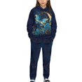 thumbnail image 1 of DISNIMO Flower Butterfly Hoodies Sets for Girls 2 Piece Outfits Fall Hoodies for Girls Pullover Sweatshirt with Pockets for Kids Hoodie And Jogger Set Boys Drop Shoulder Hoodie 6-7, 1 of 7