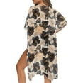 thumbnail image 1 of DISNIMO Flower Print Women's Swimsuit Cover Up Kimono Beach Cover ups for Summer Vacation Open Front Cardigan Swimwear Coverup for Women, 1 of 6