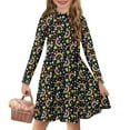 thumbnail image 1 of DISNIMO Frog Dress for Girls Rainbow Dresses Girls Daisy Dress Kids Midi Dresses Girls Skater Dress with Collar Girls Long Sleeve Swing Dress Girl 9-10 Girls Dress Clothing for Children Fall, 1 of 7