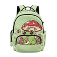 thumbnail image 1 of DISNIMO Frog Mushroom Printed Girls Backpack Cute School Backpack for Girls Kids Teens Durable Lightweight Bookbag with 1 Main Compartment, Front Zipper Pocket, 1 of 7