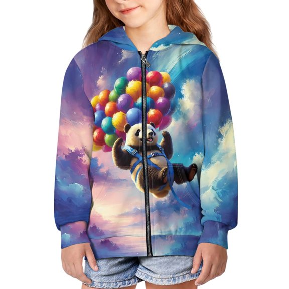 DISNIMO Galaxy Panda Hoodie Kids Youth Hoodies Zip Up Girl Hooded Sweatshirt Girls Hoodie Sweatshirts Size 14-16 Girls' Fashion Hoodies & Sweatshirts Jackets Children Hoodies Boys Animal Kid Hoodie