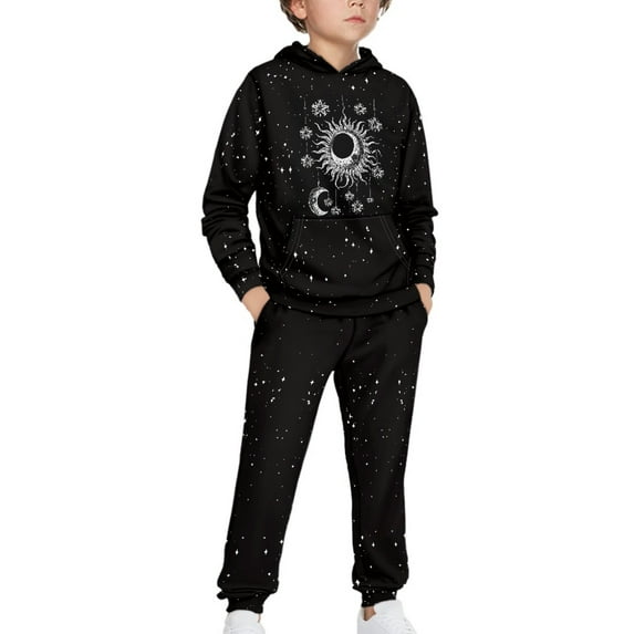 DISNIMO Galaxy Star Hoodies for Boys 2 Piece Hoodie Set Kids Hoodies Set for 6/7 Years Boy Pullover Hoodies for Boys Long Sleeve Hoodie with Pocket Foe Kids Hoodie Jogger Set Boys Clothes Hoodie