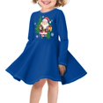 thumbnail image 1 of DISNIMO Girls Blue Christmas Dresses Kids Santa Claus Girl Dress Blue Snowflake Dress Girls Dress 11-12T Girl Dresses Long Sleeve Swing Dress Girls Midi Winter Dresses Kids Twirly Dress Children, 1 of 6