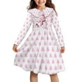 thumbnail image 1 of DISNIMO Girls Christmas Tree Dress Kids Girls Snowman Christmas Dress for Children Long Sleeve Dress Fall Girls Collar Dress Kids 7-8 Dresses Soft Girl Swing Dresses Twirl Dress, 1 of 7