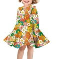 thumbnail image 1 of DISNIMO Girls Hippie Dress Kids Long Sleeve Dresses 15-16 Girl Floral Dress Long Sleeve Midi Dress for Girls Fall Swing Dress for Kids Beach Dress Children Teens Twirl Dress Long Sleeve Dress Child, 1 of 6