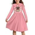 thumbnail image 1 of DISNIMO Girls Pug Dress for Little Girls Daisy Dress Kids Long Sleeve Dresses for Girls 3-4 Pink Midi Dress for Girls Swing Dresses Soft Girl Skater Dress Girls Collar Dress for Child, 1 of 7