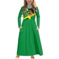 thumbnail image 1 of DISNIMO Green Dachshund Sunflower Long Sleeve Dress for Kids Fall Dresses for Kids Long Sleeve Dress with Pockets for Girls Long Dress Size 5-6 Girls Long Sleeve Swing Dress Crew Neck, 1 of 7