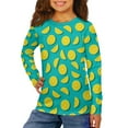 thumbnail image 1 of DISNIMO Green Lemon shirt long sleeve for kids long sleeve shirts for girls 3-4 long sleeve shirt kids crew neck tshirt girls long sleeve t shirts soft kids t shirt casual tops girls, 1 of 7