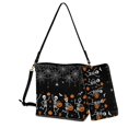 thumbnail image 1 of DISNIMO Halloween Skeleton Pumpkin Print 2 Piece Clutch Purse for Women, PU Leather Crossbody Purse Wallet Sets for Women with Adjustable Strap Handbags for Travel, 1 of 4