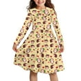 thumbnail image 1 of DISNIMO Hedgehog Mushroom Dresses for Girls 11-12 Years Old Girls Midi Dress for Girls Dress Kids Long Sleeve Skater Dress Girls Casual Collared Dress for Dress Child Swing Dress for Children, 1 of 7