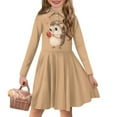 thumbnail image 1 of DISNIMO Hedgehog Strawberry Dress for Girls Heart Dresses Youth Long Sleeve Dresses for School Dance Middle School Girl Dress Midi Dresses for Kids 13-14 Clothes for Girls Dress with Collar Skater, 1 of 7