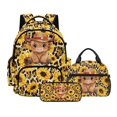 thumbnail image 1 of DISNIMO Highland Cattle Sunflower Print Backpack and Lunch Box Set for Kids, 17 Inch Large School Backpack with Pencil Case, Lightweight Portable Student Bag for Girls 10-12, Back to School Supplies, 1 of 7