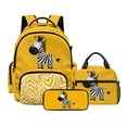 thumbnail image 1 of DISNIMO Kids Backpack for Boys Girls 4-8, Zebra Stripe Printed 17 Inch Lightweight Backpack with Lunch Box & Pencil Pouch, Large Capacity School Bag Bookbag Set for Primary Middle School Students, 1 of 7