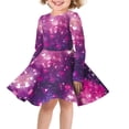thumbnail image 1 of DISNIMO Kids Galaxy Dress for Girls Long Sleeve Dress Heart Print Dress Girls Purple Midi Dress for Girls Twirl Dress Size 7-8 Girls Casual Long Sleeve Dress Child Dresses Fall Girls Swing Dresses, 1 of 6
