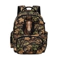 thumbnail image 1 of DISNIMO Kids School Backpack Camouflage Hunting Horse Print 17 Inch Lightweight Bookbag with Adjustable Straps for Boys, Primary Middle School Bag with Multiple Pockets, 1 of 7