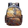thumbnail image 1 of DISNIMO Kids School Backpack for Teen Girls Horse Flower Printed 17 Inch Large Bookbag with Adjustable Strap for Primary Middle Students Lightweight Portable Bookbag, Girls Back to School Supplies, 1 of 7
