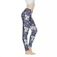 thumbnail image 1 of DISNIMO Koala Floral Printed High Waisted Workout Leggings for Women, Soft Yoga Pants Leggings Tummy Control Workout Yoga Pants for Workout Sport, Purple, M, 1 of 6
