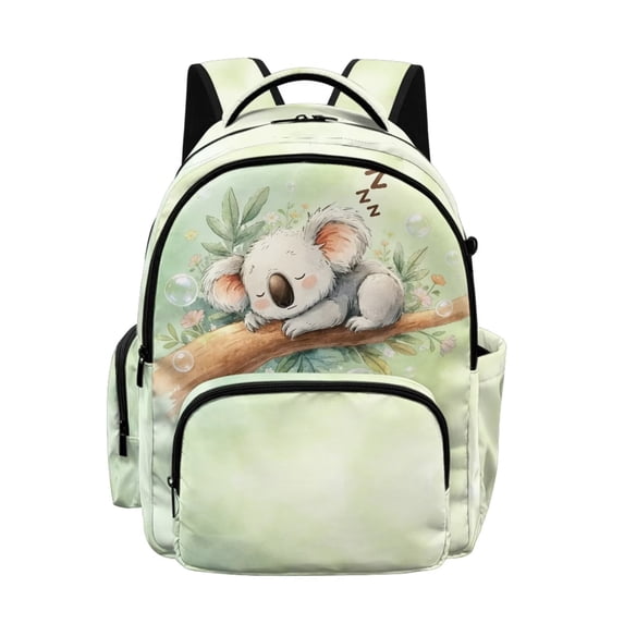 DISNIMO Koala Printed 17 Inch School Backpack for Kids Lightweight Kids Bookbag for Elementary and Middle School Large School Bag with Multiple Storage Pockets