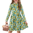 thumbnail image 1 of DISNIMO Lemon Dress Kids Flower Dresses for Kids and Girls Dresses Midi Length Swing Dress for Children Skater Dress Girls Long Sleeve Twirl Dress 13-14 Youth Beach Dresses Teen Girl Longsleeve Fall, 1 of 7