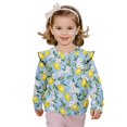 thumbnail image 1 of DISNIMO Lemon Floral Printed Pullover for Toddler Girl Long Sleeve Sweatshirt Casual T-Shirts Lightweight Pullover Sweatshirt for Fall Winter 3-4 Years, 1 of 7