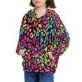 thumbnail image 1 of DISNIMO Leopard Print Hoodie for Girls Print Hoodies Pullover Hoodie Boys 6-7 Hoodie Sweatshirts Kids Hooded Sweatshirt with Pockets Children Clothing Girl Holiday Clothes, 1 of 7