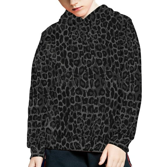 DISNIMO Leopard Print Hoodies Pullover 8-10 Boy Long Sleeve Hoodie Sweatshirts for Boys and Girls Hoodies with Front Pockets Children Fall Clothes Boys Streetwear Hoodie Lightweight