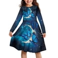 thumbnail image 1 of DISNIMO Long Sleeve Butterfly Dress Girls 3-4 Girl Dresses Collar Dresses for Girls Moon Dress Kids School Dresses for Girls Blue Long Sleeve Dress Kids Girls Casual Dresses Fall Midi Dress Girls, 1 of 7