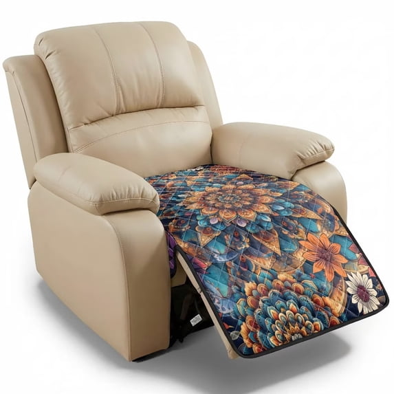 DISNIMO Mandala Floral Print Sofa Cover Non-Slip Boho Armchair Slipcover for Living Room
