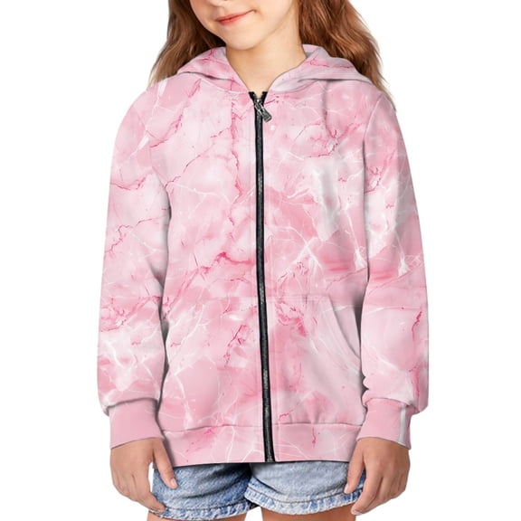 DISNIMO Marble Hoodie for Girls Zip Up Hoodies Size 14-16 Hoodie Sweatshirts for Kids Hooded Sweatshirt Boys Zip Jacket Girls Hoodie Jackets Teens Girl Hoodies Zipper Boys Child Fall Clothes Youth
