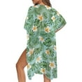 thumbnail image 1 of DISNIMO Monstera Plumeria Print Womens Beach Cover up Palm Tree Print Long Kimonos Cardigans Swimsuit Cover Ups Summer Fashion Half Sleeve Bikini Coverups, 1 of 6