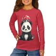 thumbnail image 1 of DISNIMO Mushroom Panda Shirt Kids Girls 5-6 Shirts Long Sleeve Cute Shirts for Girls Casual Tops Soft Crew Neck Tshirt Girls Fall Clothes for Kids Tops Girls Cute Winter Clothing Kids Tees, 1 of 7