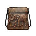 thumbnail image 1 of DISNIMO PU Leather Crossbody Handbag Purse Elephant Flower Print Hobo Handbags for Women Lightweight Crossbody Shoulder Bag with Removable Straps and Zipper Closure, 1 of 7