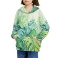 thumbnail image 1 of DISNIMO Palm Leaf Hoodie Girls 6-7 Pullover Hoodies for Boys Hooded Sweatshirts with Hoodie Sweatshirt for Kids Streetwear Hoodie with Pockets Children Fall Clothes Casual Soft, 1 of 7