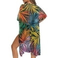 thumbnail image 1 of DISNIMO Palm Tree Print Women Kimono Swimsuit Cover Ups Summer Beach Casual Loose Coverups Open Front Long Bikini Cover up Cardigan Bathing Suit Coverup, 1 of 6